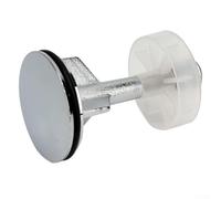 Bulevisiter Bonde de lavabo pour évier et baignoire, 40 mm, bouchon d'eau à pression, pour un nettoyage facile et lisse, pour une longue durée de vie en métal et ABS, argenté