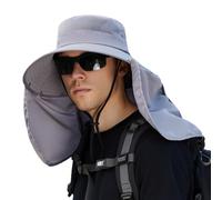 Bulevisiter Boonie Chapeau avec rabat autour du cou pour homme et femme, chapeau cloche de protection solaire 2 en 1 pour l'extérieur, camping, randonnée, pêche, polyester respirant à séchage rapide
