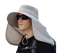 Bulevisiter Boonie Chapeau avec rabat autour du cou pour homme et femme, chapeau cloche de protection solaire 2 en 1 pour l'extérieur, camping, randonnée, pêche, polyester respirant à séchage rapide