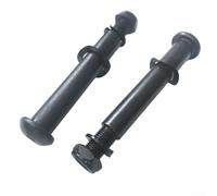 Bulevisiter Boulon d'exercice pour vélo pour machine elliptique - Accessoires d'équipement de fitness, pièce d'équipement de gym, boulon en métal de 12 cm avec filetage M15, noir (gauche + droite)