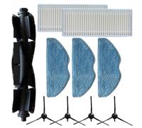 Bulevisiter Brosse principale de rechange, filtres, serpillères et brosses latérales pour aspirateurs Tapo RVA100 RV10 RV10 Plus RV30 RV30 Plus - 1 ensemble avec (A)