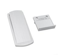 Bulevisiter Butée de porte magnétique invisible avec ventouse au sol ultra fine, support en acier inoxydable 304 pour portes en bois, métal et verre dans la maison, le bureau et (argenté)