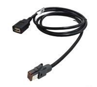 Bulevisiter Câble adaptateur d'entrée audio auxiliaire vers USB compatible avec Outback et compatible avec Forest Man | Compatible avec clés USB, lecteurs MP3 | 100 cm Noir