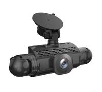 Bulevisiter Caméra embarquée 4 canaux 1080p avant gauche droite arrière avec écran tactile IPS de 3 pouces, grand angle de 170°, enregistrement en boucle, accéléromètre, stationnement