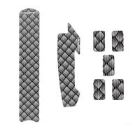 Bulevisiter Chainstay Lot de 2 protections de cadre en polyuréthane anti-rayures avec motif carbone pour VTT et vélo de route, noir