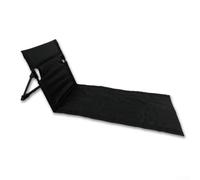 Bulevisiter Chaise de camping pliante allongée avec dossier, tissu Oxford portable et siège d'extérieur en alliage d'aluminium pour plage, pique-nique, randonnée et voyage, vert (noir)