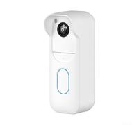 Bulevisiter Coque de protection en silicone pour sonnette vidéo Blink, boîtier de caméra résistant aux intempéries, installation facile, résistant aux intempéries (blanc)