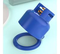 Bulevisiter Coque décorative en alliage d'aluminium pour interrupteur d'allumage, bouton de moteur de moto et de voiture avec adhérence haute résistance, compatibilité (bleu (plastique)