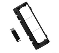 Bulevisiter Couvercle de brosse et support de brosse principal compatible avec Vactidy pour aspirateur robot T6, tampon de protection de sol en plastique noir, joint hermétique réduisant les rayures,