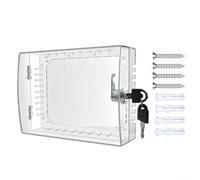 Bulevisiter Couvercle de thermostat en acrylique transparent avec 2 clés, verrouillage de température industriel, empêche les manipulations, pour bureau, école