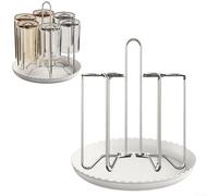 Bulevisiter Égouttoir à tasses en acier inoxydable avec plateau de drainage pour l'organisation de bureau, support de tasse à café pour la maison ou le bureau