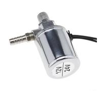 Bulevisiter Électrovanne électrique 1/4" 12 V 24 V compatible avec les systèmes de suspension Air Ride de camion et de camionnette, comprend un raccord cannelé de 6,35 mm