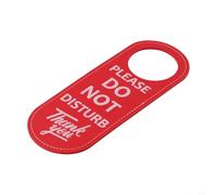 Bulevisiter Ensemble de crochets de porte en cuir synthétique pour hôtel, salle de bain, bureau, utilisation « Do Not Disturb Quiet Meeting Out of Office Welcome Knock » - Panneau de nettoyage double