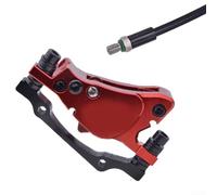 Bulevisiter Étrier de frein électrique rouge pour vélo électrique, interface 6 mm et 8 mm, compatible avec système hydraulique à huile minérale, distance d'installation de 51 mm, ABS + acier