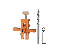 Bulevisiter Gabarit d'installation de porte d'armoire en aluminium avec foret de 10 mm, outil de positionnement réglable pour portes rabattables à double couche plates à une couche, outil de travail