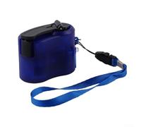 Bulevisiter Générateur de chargeur USB à manivelle - Source d'alimentation manuelle pour téléphones portables, appareils numériques, voyages et activités de plein air avec lumière LED (bleu)