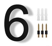 Bulevisiter Grands numéros de maison flottants de 20,3 cm en noir pour murs extérieurs, compatibles avec portail de garage et décoration de jardin (G)
