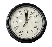 Bulevisiter Horloge à quartz silencieuse avec chiffres romains, 150 mm, style vintage, mécanisme de mouvement de remplacement pour projets de réparation ou d'artisanat, garniture noire et
