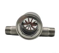 Bulevisiter Indicateur de débit d'eau en acier inoxydable 304, compteur d'observation de canalisation, pour applications industrielles transformation des aliments DN15-DN50(DN15)