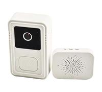 Bulevisiter Kement Caméra de sécurité sans fil avec portée pour sonnette de porte 150 m Twoway et interphone Blanc