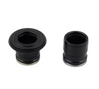 Bulevisiter Kit d'adaptateur de moyeu avant et arrière de vélo, libération rapide vers axe traversant, 9-15 mm avant/10-12 mm arrière, construction en aluminium, finition noire (12S x 142 mm)