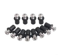 Bulevisiter Kit de 12 écrous ondulés en caoutchouc avec vis en acier inoxydable pour bateau, canoë M5, compatible avec applications marines