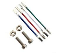 Bulevisiter Kit de vis et écrous de fil de platine avec fils de cuivre oxygène pour support de coque stéréo, compatible avec les platines phonographes, 4 fils, 2 vis, 2 (SKU)