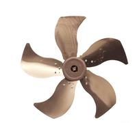 Bulevisiter Lame de rechange en aluminium, 5 pales de ventilateur électrique avec base d'écrou pour ventilateur de table de 35,6 cm en métal argenté silencieux (35,6 cm)