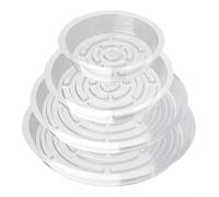 Bulevisiter Lot de 10 ou 24 soucoupes pour plantes en PET transparent recyclable, plateaux d'égouttement de 15,2 à 30,5 cm pour pots de fleurs et jardin, assiettes transparentes de stockage de l'eau