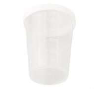 Bulevisiter Lot de 10 tasses à mesurer de 50 ml avec couvercles en plastique, tasses à mesurer, gobelets transparents, récipients de rangement, pour la cuisine et les projets scientifiques