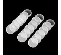 Bulevisiter Lot de 100 capsules rondes en plastique transparent de 22 mm pour collectionneurs de pièces de monnaie - Acide, anti-rayures, empilables pour numismatic