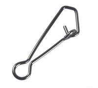 Bulevisiter Lot de 100 émerillons de pêche en acier inoxydable, connecteur de leurre pour anneau pour matériel terminal, lot de 100 tailles assorties avec traction de 11 à 57 kg (1# 16 mm)