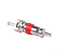 Bulevisiter Lot de 100 valves de rechange pour voiture, camion, moto, VTT - En alliage de zinc avec bande rouge - Longueur de 1,9 cm - Compatible avant/arrière