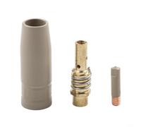 Bulevisiter Lot de 14 embouts de 0,8 mm pour soudage 15AK, buse de protection de revêtement avec bouclier de gaz sans air, design sans scories de soudage, comprend 10 x 0,8 mm en cuivre