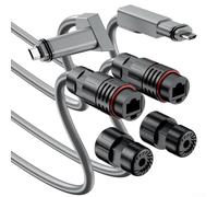 Bulevisiter Lot de 2 adaptateurs Ethernet pour V2 - IP68 étanche pour câble RJ45 avec cuivre pur étamé 26 AWG pour paraboles et routeurs SPX V2 - Compatible avec CAT6A (1 m)