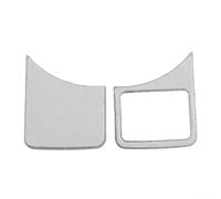 Bulevisiter Lot de 2 coques de bouton d'interrupteur de phare compatibles avec A/B/C/E/ML/GL/Compatible avec classe GLK, décoration intérieure de voiture en alliage d'aluminium, argenté