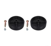 Bulevisiter Lot de 2 roues de rechange en plastique noir pour CADET LTX1040 LT1042 GT2544 SPM209370317 13AX60RG744 14AP80RP744 12,1 cm de diamètre