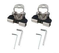 Bulevisiter Lot de 2 supports de montage pour barre lumineuse LED compatibles avec voiture, SUV, camion, support de spot en fer avec base d'extension et clip de porte en grille, compatible avec une