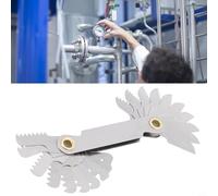 Bulevisiter Lot de 20 jauges de pas de filetage métrique avec angles de 55 ° et 60 ° pour la mesure du filetage en pouces et métriques dans l'inspection du travail des métaux (système 4-48, 55 degrés)