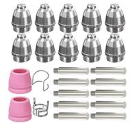 Bulevisiter Lot de 24 consommables de buse de torche pour coupe-plasma - Électrodes, buses de 0,8 mm, coupelles de carénage, isolation pour SG-55, pour AG-60, WSD-60, pour CUT60, CUT50DP, LGK-60,