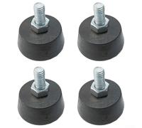 Bulevisiter Lot de 4 patins de nivellement pour exercice de vélo et équipement de fitness, support fixe antidérapant, vis M8, construction métallique, noir