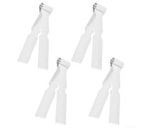 Bulevisiter Lot de 4 pinces à pâtisserie en acier inoxydable pour sceller la pâte et décorer des biscuits, 3,3 x 6,7 cm