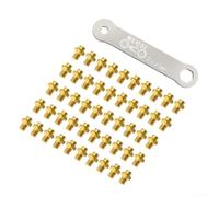 Bulevisiter Lot de 50 boulons antidérapants en acier inoxydable pour pédales de 6 mm, en alliage d'aluminium et en acier pour composants de cyclisme, avec clé incluse (4)