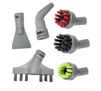 Bulevisiter Lot de 6 brosses circulaires à code couleur pour nettoyeur vapeur, outils de racloir, concentrateur, brosse à coulis, compatible avec 39N7A 39N7V 39N7H 2994B