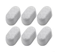 Bulevisiter Lot de 6 filtres à eau compatibles BWF100 pour machines à expresso - Noyau de filtre de rechange avec charbon à plusieurs étapes