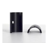 Bulevisiter Manchon d'espacement en alliage d'aluminium pour guidon de vélo de 25,4 mm à 31,8 mm et 31,8 mm à 35 mm - Bague réductrice pour adaptateur de potence, pour usiné CNC, léger (noir 25,4-31,8