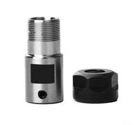 Bulevisiter Mandrin de serrage d'arbre de moteur pour machines CNC, ER11 ER16 ER20 A Series, porte-outils de tige d'extension de 5 à 16 mm, construction en acier avec argent et noir (ER16A-10 mm)