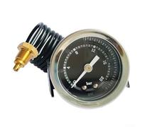 Bulevisiter Manomètre 16 bar G1/8 avec tube capillaire de 600 mm pour machines à café et machines à mousse de lait pour une coque en fer durable, mesure précise jusqu'à 4 kg pour petite taille (20 bar