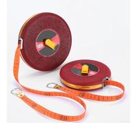 Bulevisiter Mètre ruban en fibre de verre double face pour arpenter les routes, l'électricité, les chemins de fer et les bâtiments (rouge-100 m)