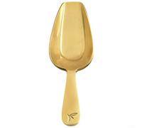 Bulevisiter Mini cuillère à thé élégante en laiton pour feuilles de thé, café, sucre et épices avec un design exquis et un matériau durable pour la cuisine et le thé (A)